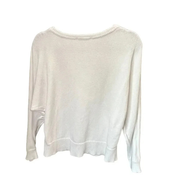 Philosophy Women's Ivory Cable-Knit Pullover Sweater Size M - Picture 2 of 8